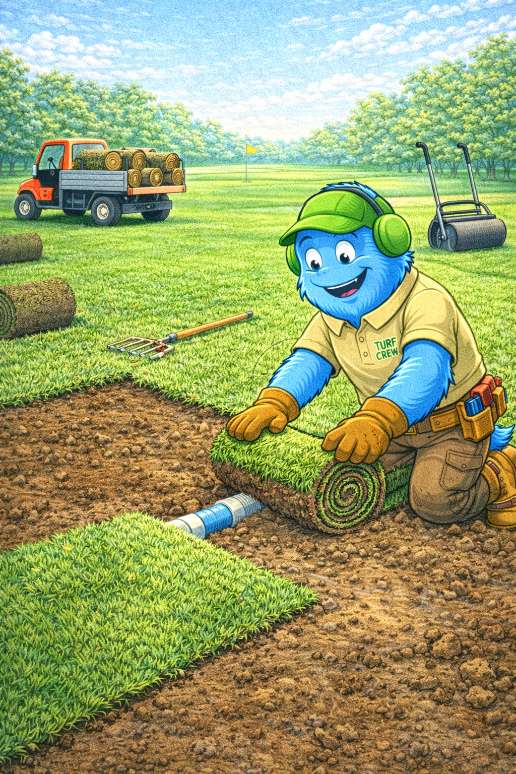 Sod Replacement After Irrigation Repair