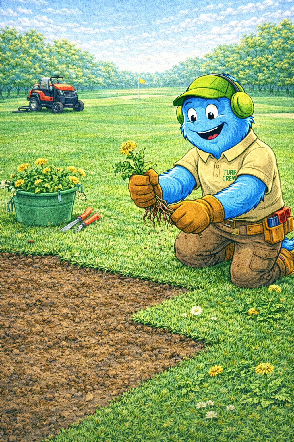 Hand‑Weeding the Fairway